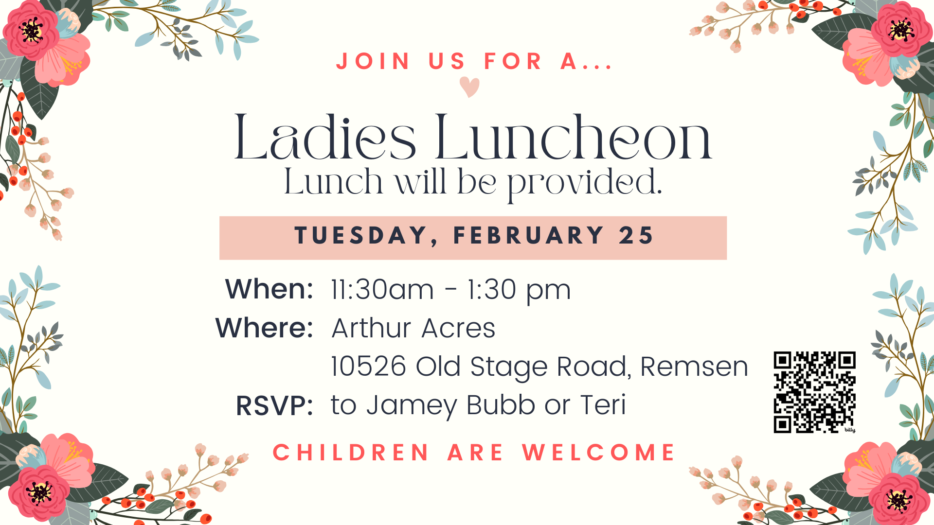 Ladies Luncheon @ Arthur Acres